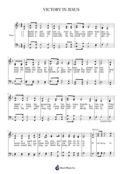 Victory in Jesus Sheet Music by Eugene M. Bartlett-Arr.Duttdes Dawnpril