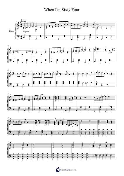 When I'm Sixty Four Sheet Music by undefined-Arr.Walshac