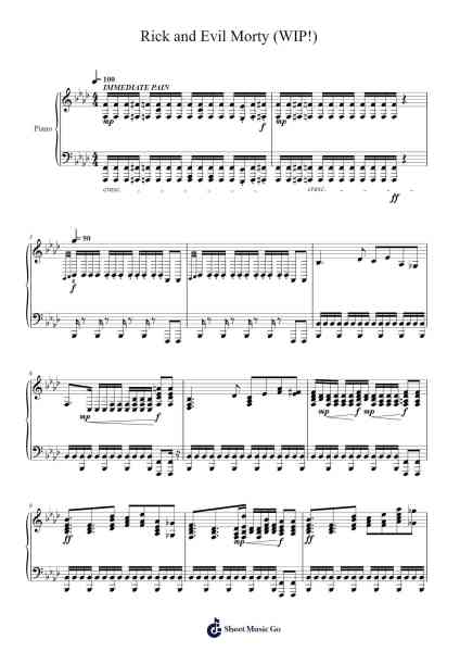 Rick and Evil Morty (WIP!) Sheet Music by undefined-Arr.Quintle
