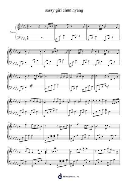 Haeng Bok Ha Gil Ba Rae (Happiness in the Wind) - OST for Sassy Girl Chun Hyang Sheet Music by Childdith Myrlyle-Arr.Loborn Chadrie