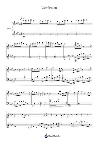Confession Sheet Music by Falcom Sound Team JDK-Arr.Alac Floleigh