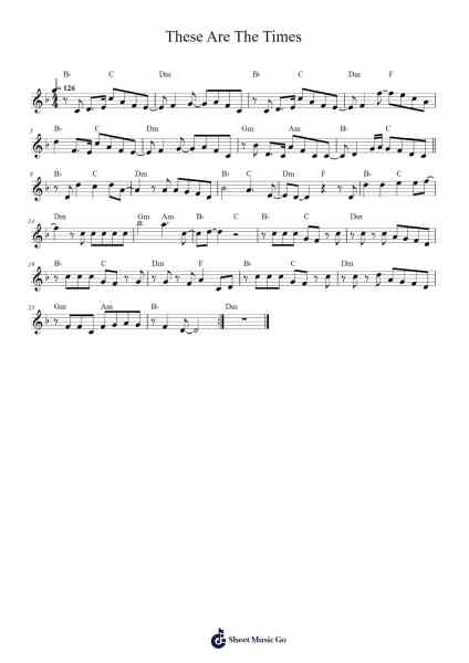 These Are The Times Sheet Music by undefined-Arr.Hornjudd