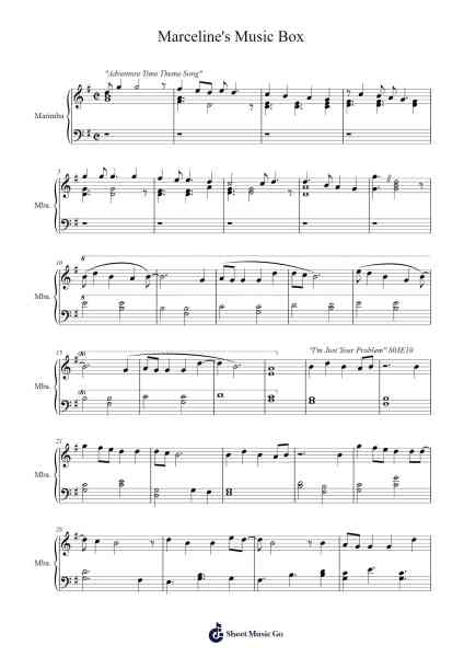 Marceline's Music Box Sheet Music by Rebecca Sugar/Pen Ward/Jesse Moynihan-Arr.Lizly Hojo