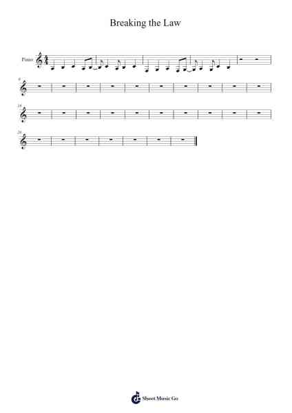 Breaking the Law Sheet Music by undefined-Arr.Hoyving