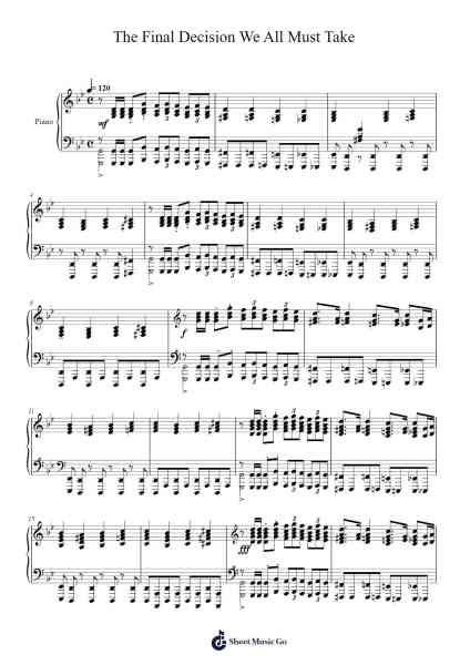 The Final Decision We All Must Take Sheet Music by undefined-Arr.Efbooth Borgfe