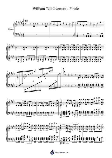 William Tell Overture - Finale Notenblatt von Gioachino Rossini-Arr.Dwightbright