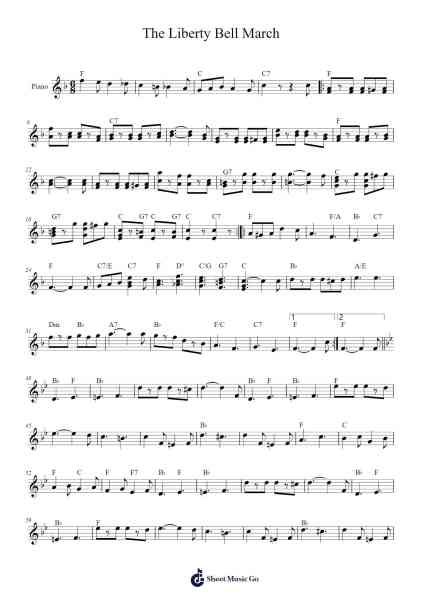 The Liberty Bell March Sheet Music by John Philip Sousa-Arr.Leacoln Galow