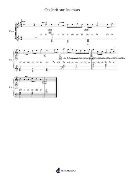 On écrit sur les murs Sheet Music by Demis Roussos-Arr.Reywood