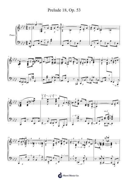 Prelude 18, Op. 53 Sheet Music by Nikolai Kapustin-Arr.Lambken Bespag