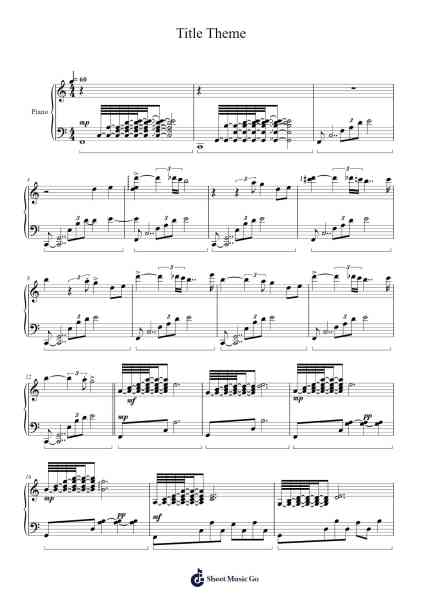 The Legend of Zelda: Ocarina of Time - Title Theme Sheet Music by Kōji Kondō-Arr.Hugill
