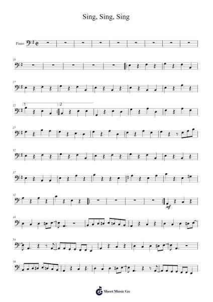 Sing, Sing, Sing 乐谱由 Benny Goodman - 编曲 Shirnett
