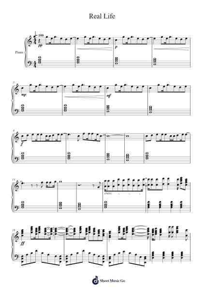 Real Life Sheet Music by Imagine Dragons-Arr.Osbrow Joeholt