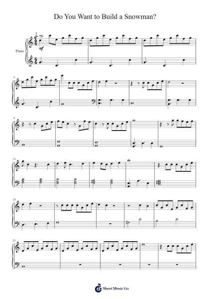 Do You Want to Build a Snowman? Musica per pianoforte di Anar Mamedoff - Arr.Yuledon
