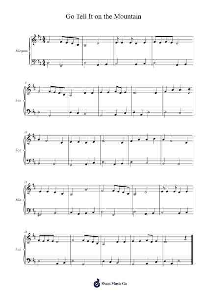 Go Tell It on the Mountain Sheet Music by undefined-Arr.Vinpeare