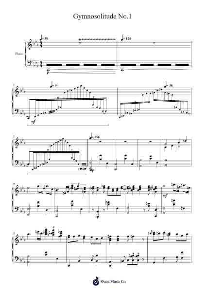 Gymnosolitude No.1: Hey, Hey, Hey... Sheet Music by Humerid Birdglan-Arr.Everkeith Abters
