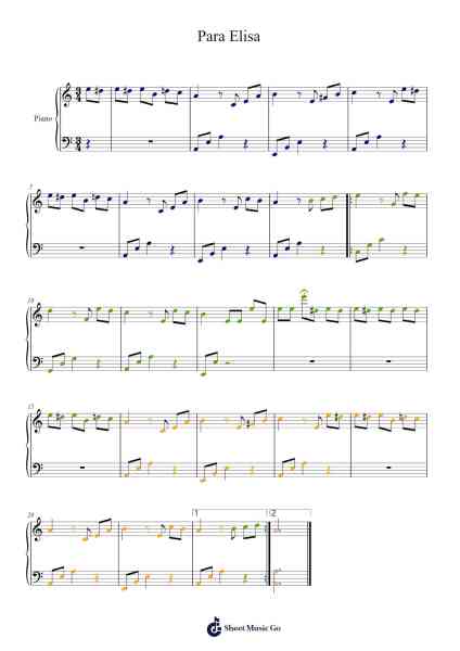 Für Elise Sheet Music by Ludwig van Beethoven-Arr.Roxantab Mushaw