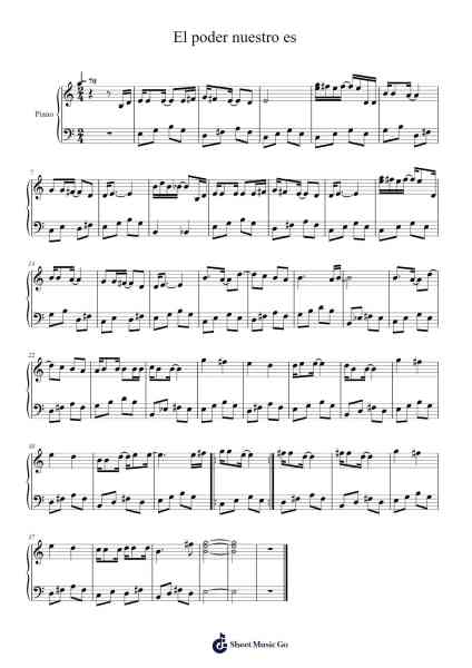 El poder nuestro es Sheet Music by undefined-Arr.Souyet Jamesnolds