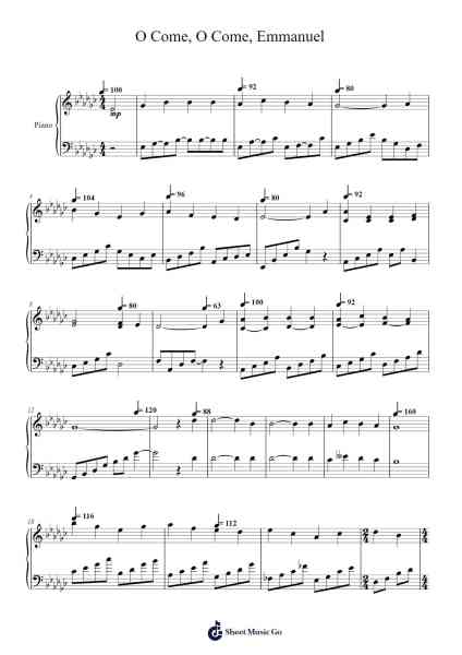 O Come, O Come, Emmanuel Sheet Music by undefined-Arr.Brongus Chadkiel
