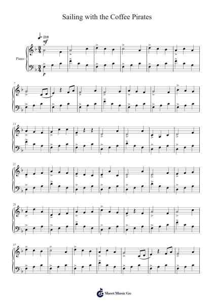 Sailing with the coffee pirates Sheet Music by undefined-Arr.Groral