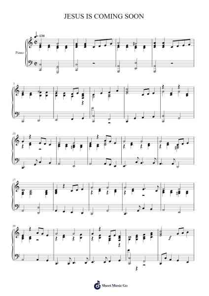 JESUS IS COMING SOON Sheet Music by The Oak Ridge Boys-Arr.Blithehouse
