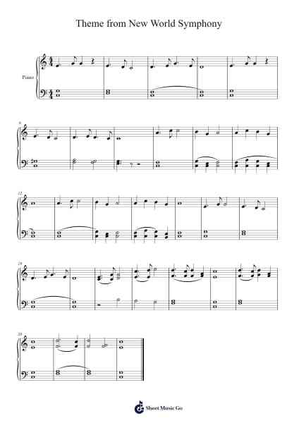 Symphony No. 9 in E Minor, Op. 95, "From the New World": II. Largo Sheet Music by undefined-Arr.Lytnoah