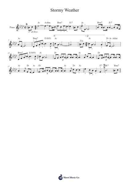 Stormy Weather Sheet Music by Ted Koehler/Harold Arlen-Arr.Ossharp Nortiane