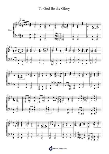 To God Be the Glory Sheet Music by Love-nsky-Arr.Jeffsey