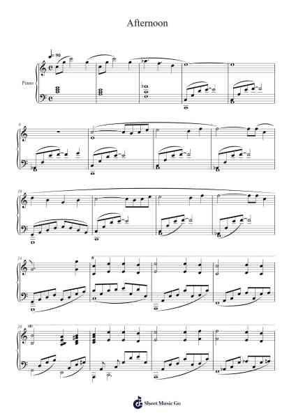 Afternoon Sheet Music by Nicol Armarfi-Arr.Cofearl
