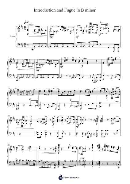 Introduction and Fugue in B minor Sheet Music by undefined-Arr.Longbohm