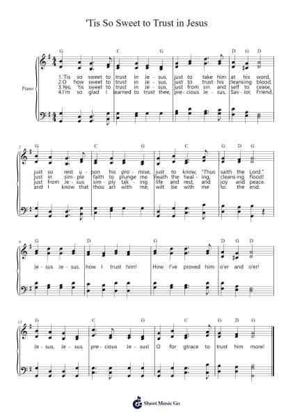 'Tis So Sweet To Trust In Jesus Sheet Music by William J. Kirkpatrick-Arr.Lambpy