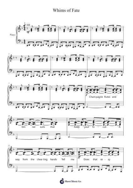 Whims of Fate Sheet Music by undefined-Arr.Guntrine