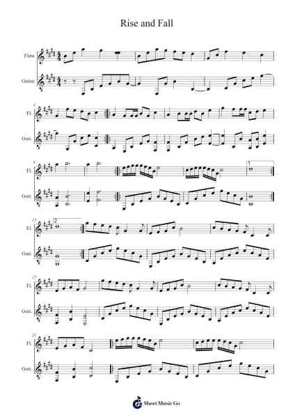 Rise and Fall Sheet Music by Joshua K.-Arr.Dukegan Leighfaithe