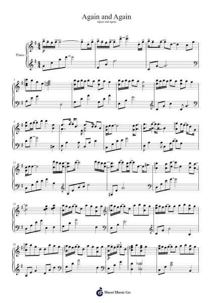 Again and Again Sheet Music by undefined-Arr.Saxbraith