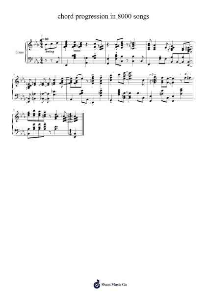 chord progression in 8000 songs Sheet Music by Charles Cornell-Arr.Cookdunn