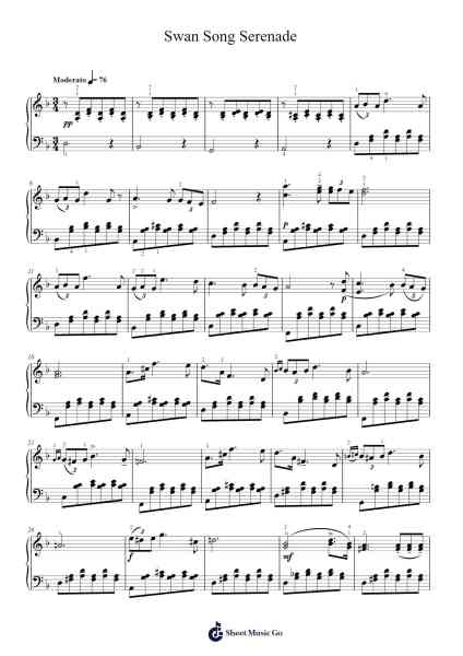 Swan Song Serenade, D. 957 No. 4 in D Minor Sheet Music by Franz Schubert-Arr.Ivescan Nelral
