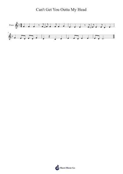 Can't Get You Outta My Head Sheet Music by Kylie Minogue-Arr.Fieldbing