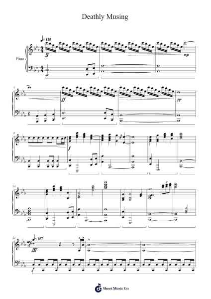 Deathly Musing Sheet Music by Kentburne Bauyale-Arr.Ldad Jeanvan