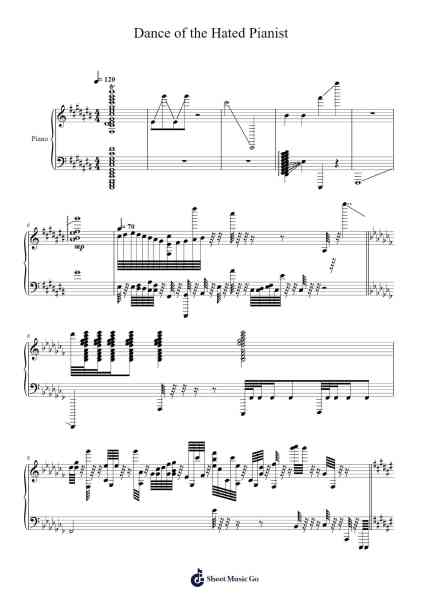 Dance of the Hated Pianist Sheet Music by undefined-Arr.Fieldbing