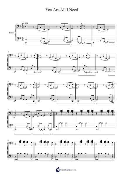 You Are All I Need Sheet Music by Radiohead-Arr.Tifliz