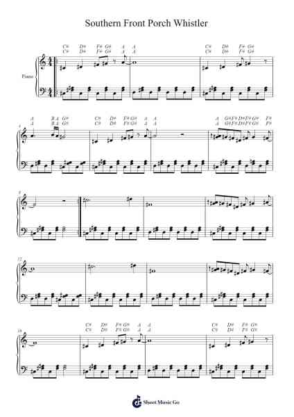 Southern Front Porch Whistler Sheet Music by Terry Scott Taylor-Arr.Bardries Popelroy