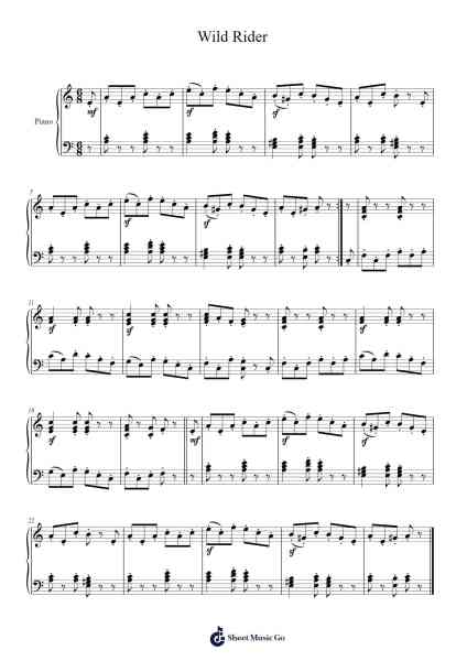 Wild Rider Sheet Music by Robert Schumann-Arr.Roykiel