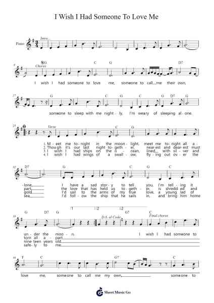 I Wish I Had Someone To Love Me Sheet Music by Rodliz Fankes-Arr.Clairenor Jouvic