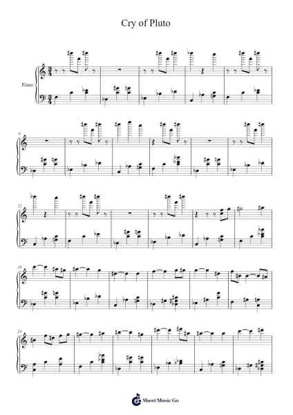 Cry of Pluto Sheet Music by Mili-Arr.Chrisphael Reedno