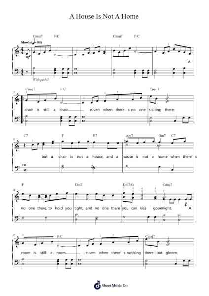 A House Is Not A Home Sheet Music by Glee Cast-Arr.Cusnow Noahlis