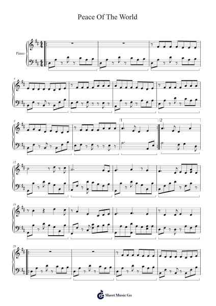 Peace Of The World Sheet Music by Tomohito Nishiura-Arr.Rodblair