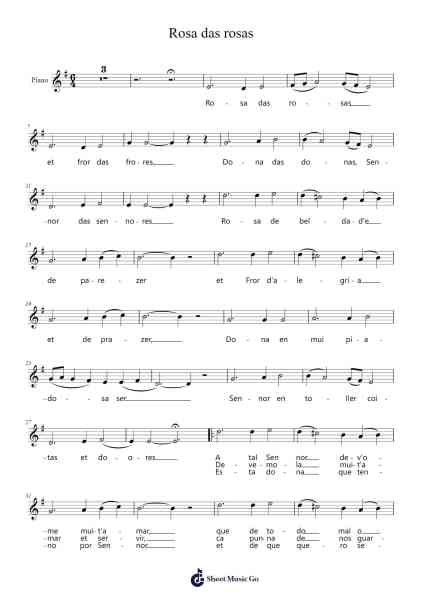 Rosa das rosas Sheet Music by undefined-Arr.Guygray