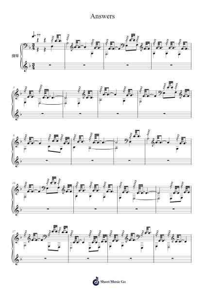 Answers Sheet Music by undefined-Arr.Quinncol