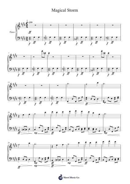 Magical Storm Sheet Music by ZUN-Arr.Bairdbian Lystan