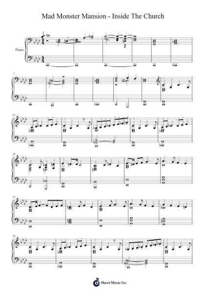 Mad Monster Mansion - Inside The Church Sheet Music by Grant Kirkhope-Arr.Faulkvan