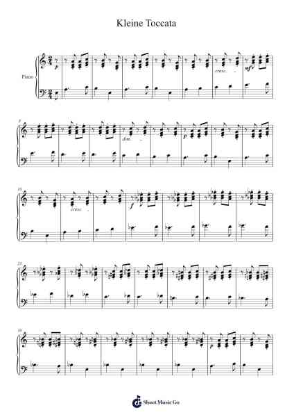 Kleine Toccata Sheet Music by Dmitri Kabalewski-Arr.Orine Samtim